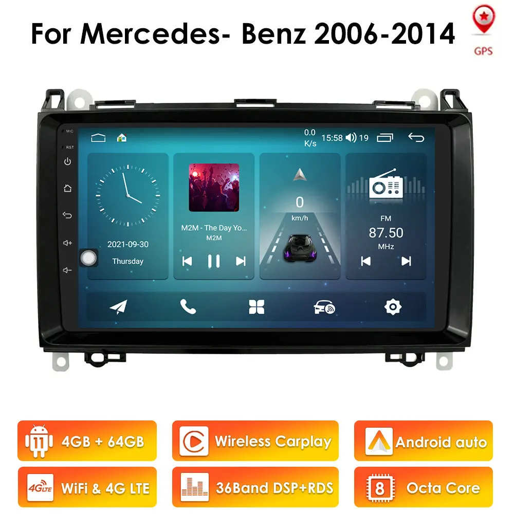 

2 din Car Radio car dvd player For Mercedes Benz B200 A B Class W169 W245 Viano Vito W639 Sprinter W906 Android GPS no 2din dvd