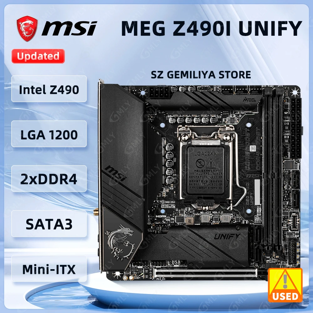 Meg Z490i Itx Socket 1200 Lga 1200 Msi Z490 Mini Itx Msi Meg Z490i
