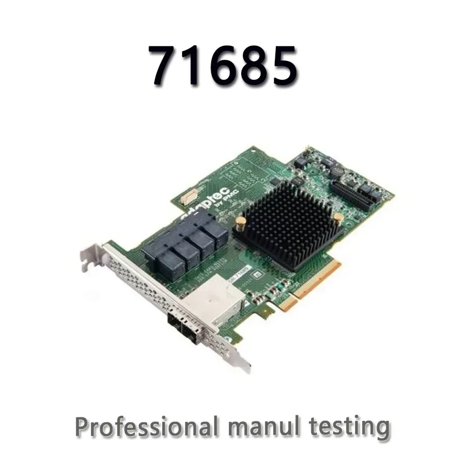 중고 Adaptec ASR-71685 16포트+8포트 SATA/SAS Raid 컨트롤러 1GB Pcie 3.0x8 카드용