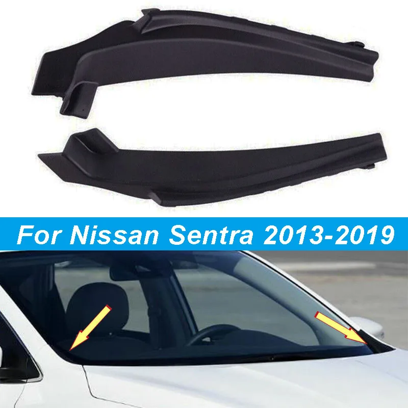 1 Pair Front Car Windshields Wiper Side Cowl Extension Cover Left Right Fit For Nissan Sentra 2013- 66894-3SG0A 66895-3SG0A
