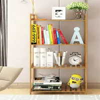 Heavy Duty 4 Tier Bamboo Storage Shelf Organiser Bookshelf Kitchen Free Standing Storage Unit Plant Stand 1