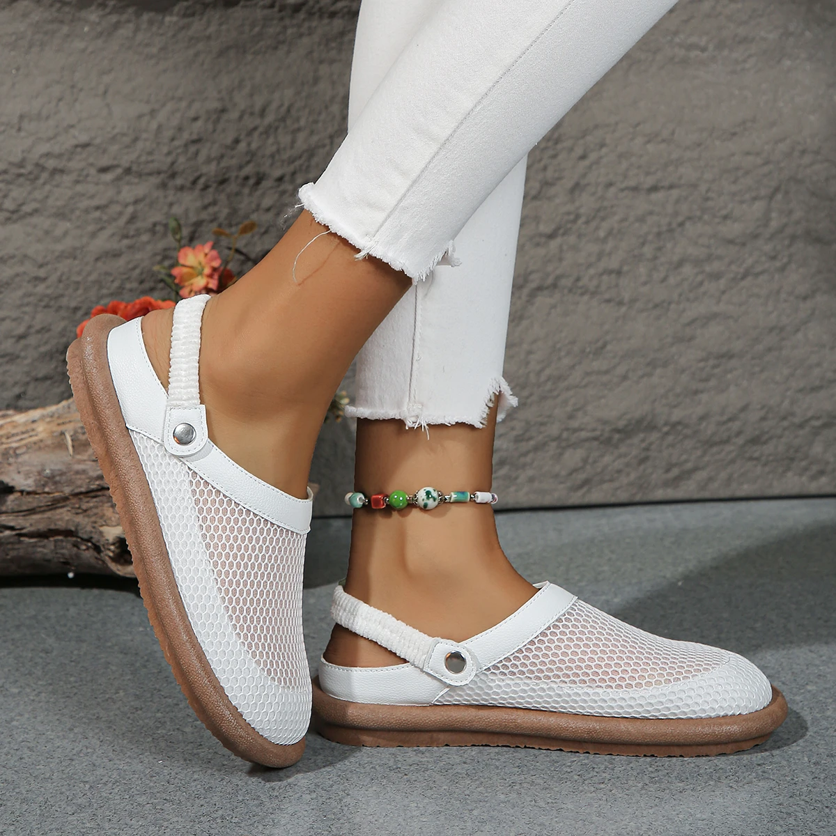 Women Sandals 2024 New Fashion Casual Solid Color Shoes for Women High Heels Sandals Designer Sandals Plus Size Zapatos De Mujer - 4