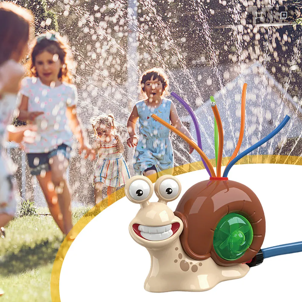 Cartoon Snail Summer Water Game Water Sprinkler Outdoor Toys for Boys Girls Summer Backyard Lawn Pool Party Fun