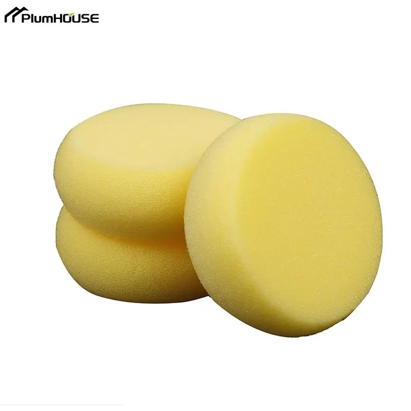 

12pcs/lot Yellow Round Sponge Synthetic Watercolor Artist Sponges For Painting Crafts Pottery Round Cake Sponge