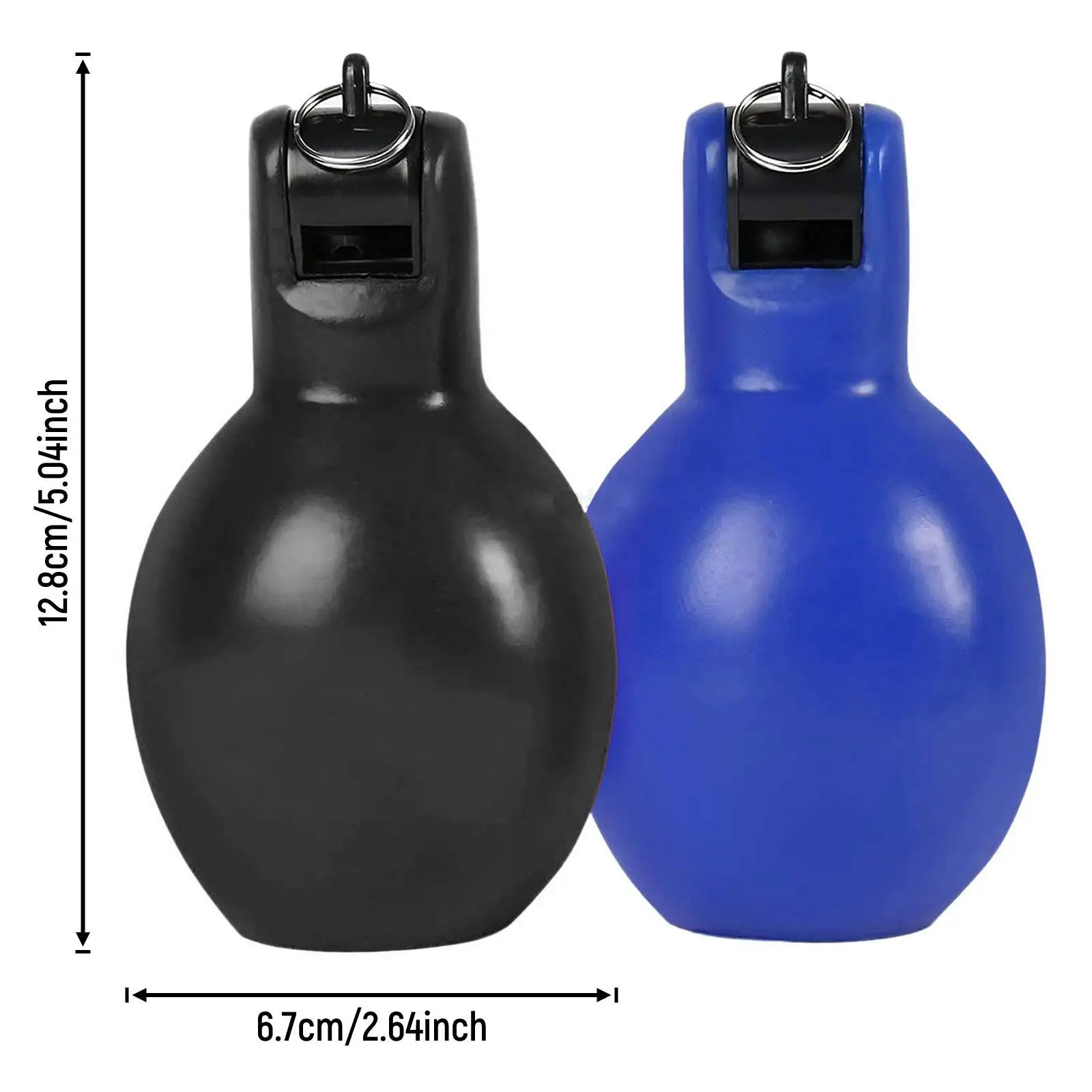 2x Hand Squeeze Whistles Sports Whistle Handheld Manual Coaches Whistle Trainer for Camping Training Basketball