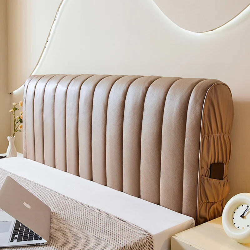 AI WINSURE-Modern Waterproof Headboard Cover, King Size, Queen Bed, Single Quilted, Anti-collision, Full Coverage with Pocket