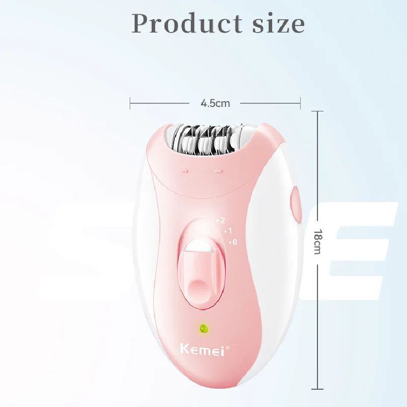 Kemei Rechargeable Women Epilator Facial Hair Remover Bikini Trimmer Body Lady Shaver Leg Electric Razor Pubic Underarm_voghion.com