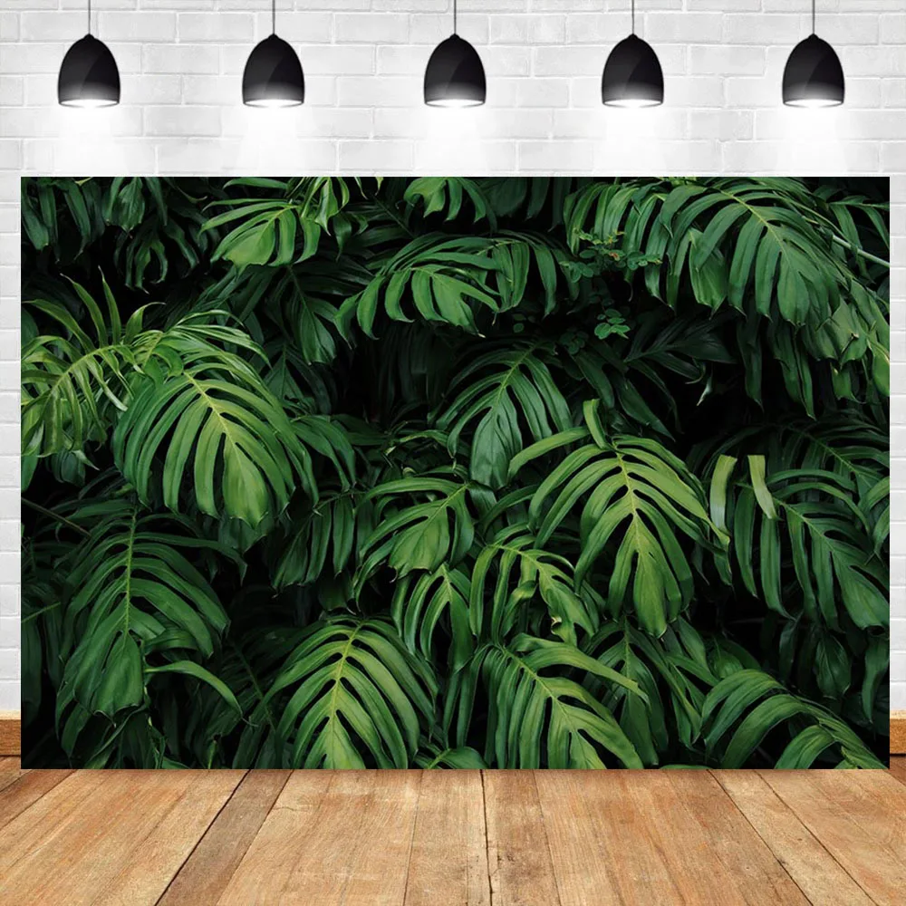 Jungle Green Leaf Background Wedding Party Baby Shower Decoration Newborn Shooting Background Props Interior Decoration Tapestry