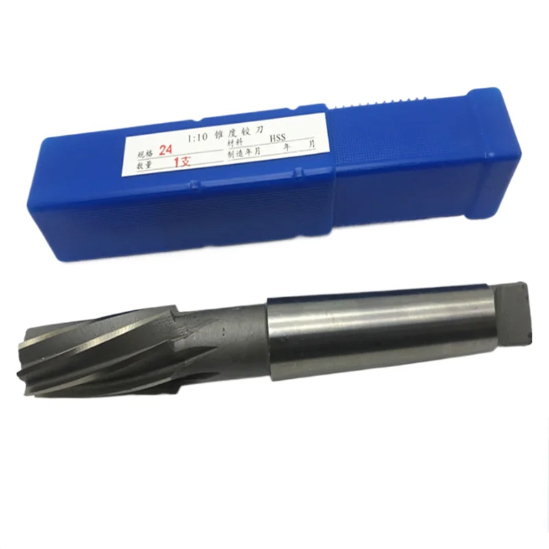 1: 10 spiral groove taper machine reamer HSS taper shank reamer 8-46mm, used for cutting and grinding holes in machine tools 3
