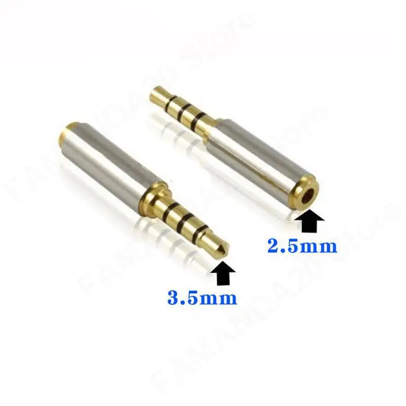 

Stereo 3.5mm Male to 2.5mm Female 2.5mm Male to 3.5mm Female Audio Jack Plug Connector Adapter Converter Headphone M20