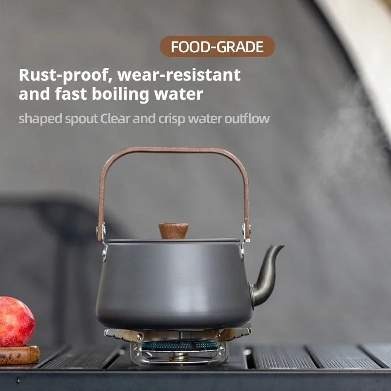 Camping Cookware Camping Cookware Set Coffee and Tea Kettle Outdoor Aluminum Alloy Kettle Portable