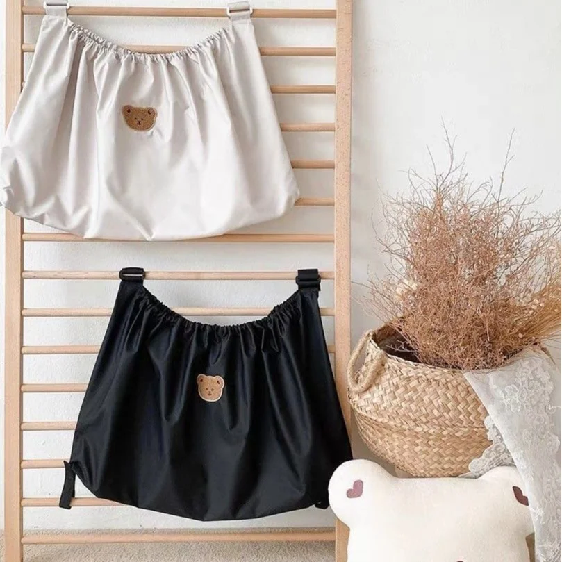 Borsa da appendere per passeggino, leggera e pieghevole, per riporre pannolini, salviette e biberon, accessorio essenziale per il passeggino