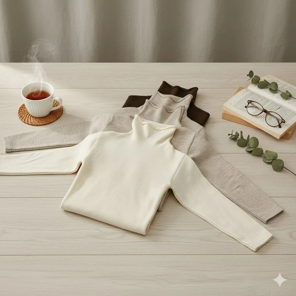 시즌시 단색 니트 풀오버  가을 겨울  터틀넥 스웨터 남아 여아 부드럽고 따뜻한 긴팔 상의