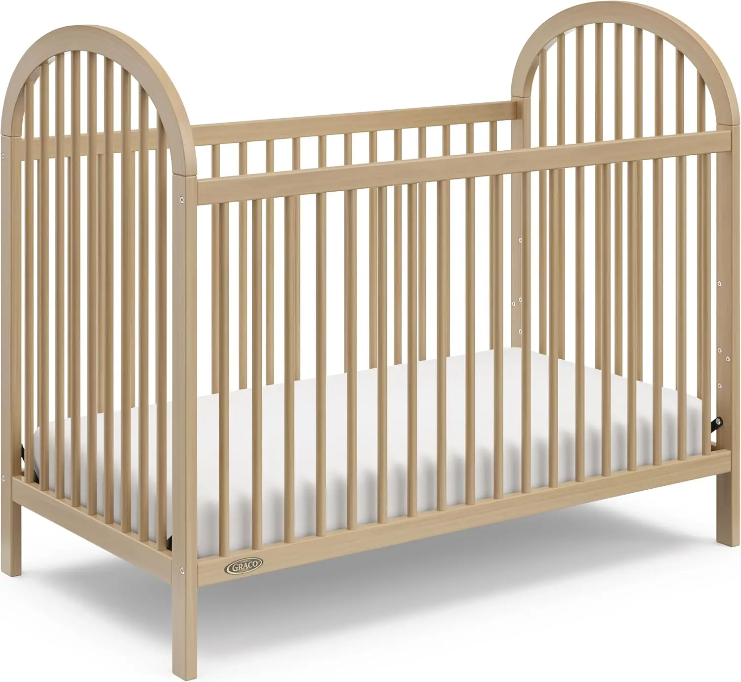Graco Olivia 3-in-1 Convertible Crib (Driftwood) &ndash; GREENGUARD Gold Certified, Converts to Toddler Bed, Fits Standard Full-Size
