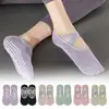 Anti-Slip Yoga Socks for Women - Breathable Backless Grip Socks for Ballet, Pilates, Barre & Dance Non-Skid Sports Socks