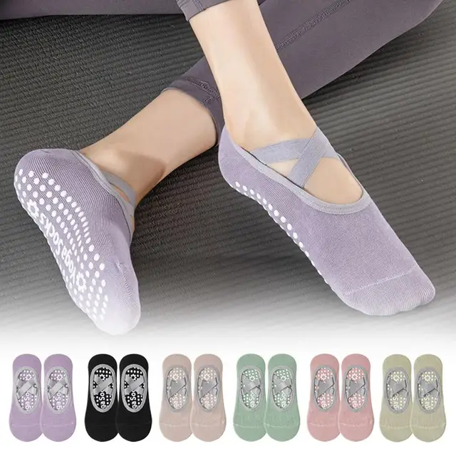 Anti-Slip Yoga Socks for Women - Breathable Backless Grip Socks for Ballet, Pilates, Barre & Dance Non-Skid Sports Socks Anti-Slip Yoga Socks for Women - Breathable Backless Grip Socks for Ballet, Pilates, Barre & Dance Non-Skid Sports Socks