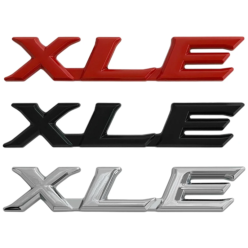 3d Metal XLE Logo Letters Car Trunk Emblem Badge For Toyota RAV4 Premium  Avalon Highlander Corolla Camry XLE Sticker Accessories