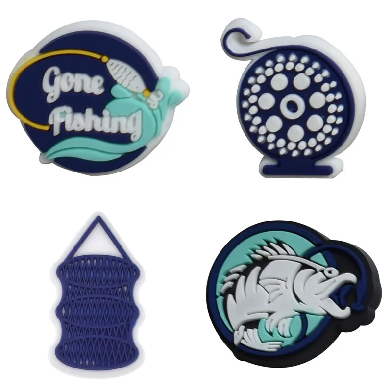 Fishing-Themed Shoe Charms for Clogs and Shoes Accessories