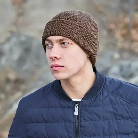 Merino Wool Knitted Hat Cap for Winter