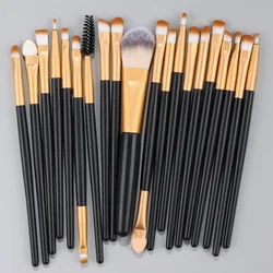 40 - Piece Professional Makeup Brush Set - Soft, Fluffy Brushes for Eyeshadow, Foundation, Blush, Eyeliner, and Face (Black - gold)