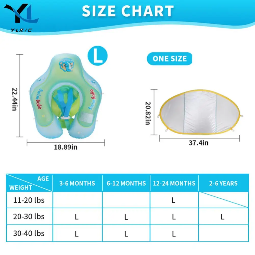 Swimming Inflatable Ring Baby Kids Pool Float Seat Boat Tube Ring Car Sun shade Water Swim Circle for Swimming