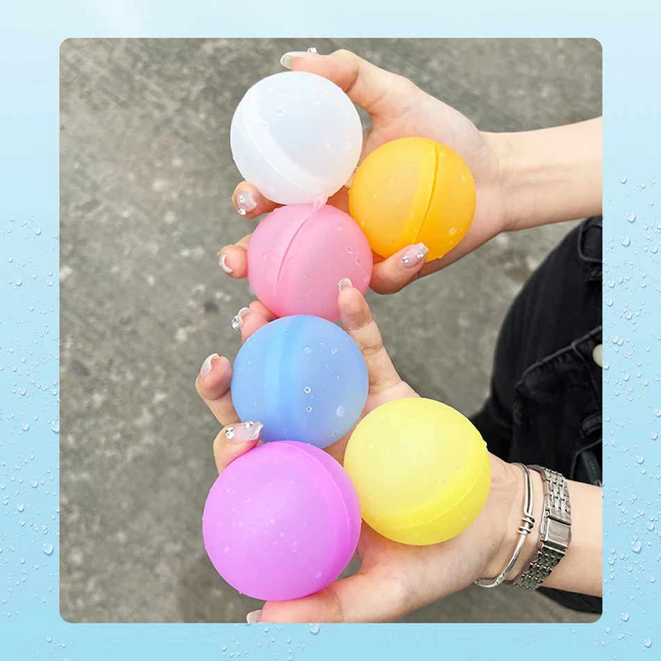 Reusable Water Balloons Toys Quick Fill Self Sealing Water Bomb for Summer Games Children's Adults Outdoor Activities Toy Gifts 6