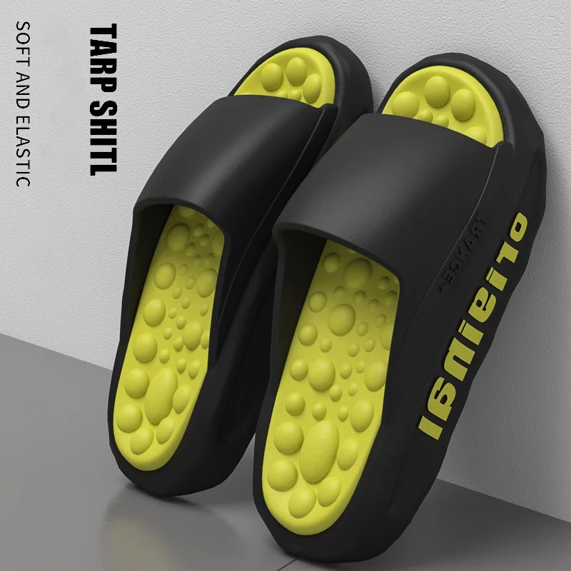 Fashion Men Slippers Non-Slip Sandals Thick Soft Platform House Shoes Male Indoor Outdoor Shower Bathroom Slipper Casual Shoes — view 2