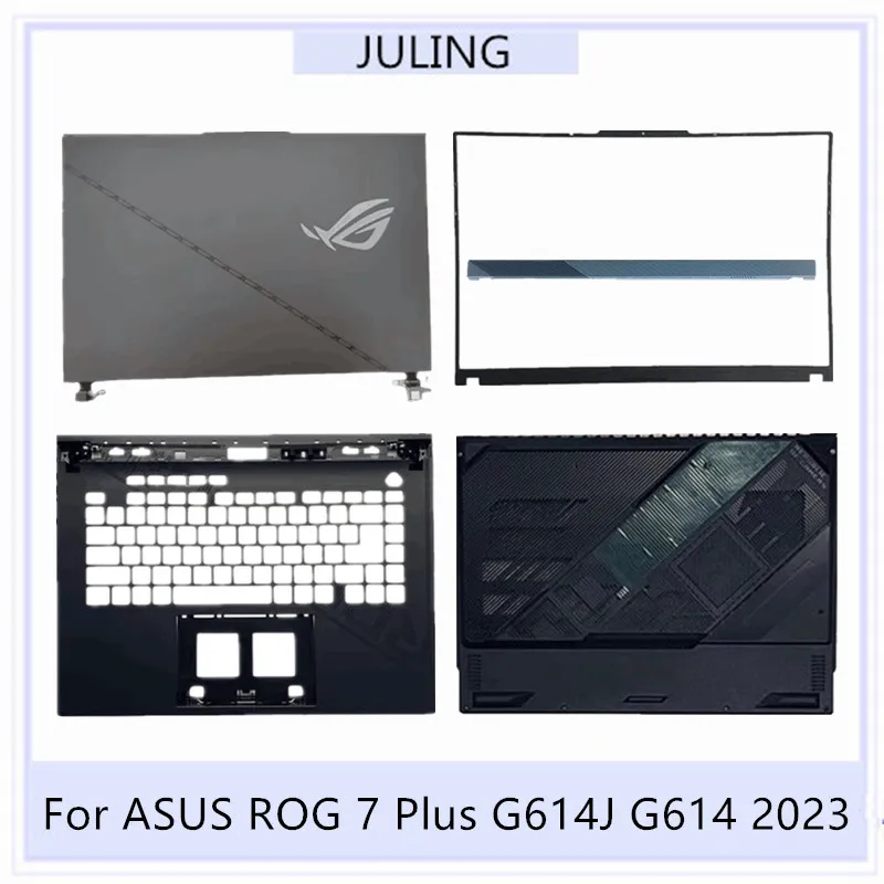 Rog-laptop Lcd Top Case Tampa Traseira Moldura Frontal Palmrest Superior Caixa Inferior Dobradiça Batten Asus Plus G614j G614 2023