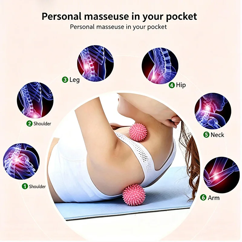 Massage Ball Spiky Myofascial Release Trigger Point Deep Tissue Muscle Relaxation Yoga Fitness Foot Back Shoulder Massager - 3