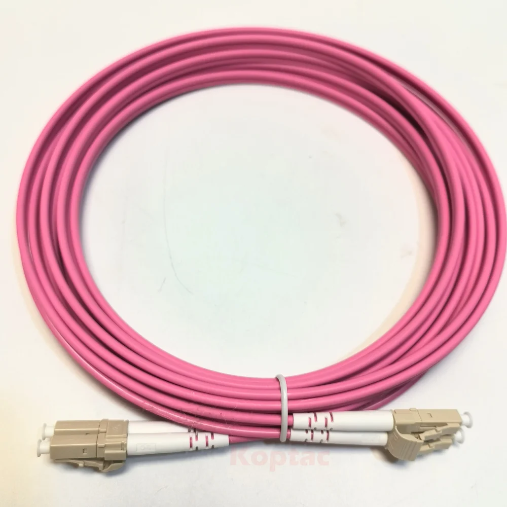 100G 40gbps OM4 Fiber Patch Cord Cable LC-LC 50/125 2.00mm 2 Core Multimode Duplex Lc to Lc Patch Cord
