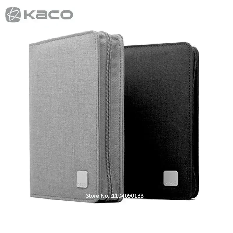 KACO ALIO Pen Storage Bag Portable Zipper Pencil Bag Pen Case Waterproof Canvas Black Grey for 10 20 Pens