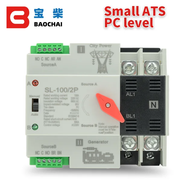 Interruptor de transferencia automática Ats solar fotovoltaica 63a  YONGSHENG 8390611960063