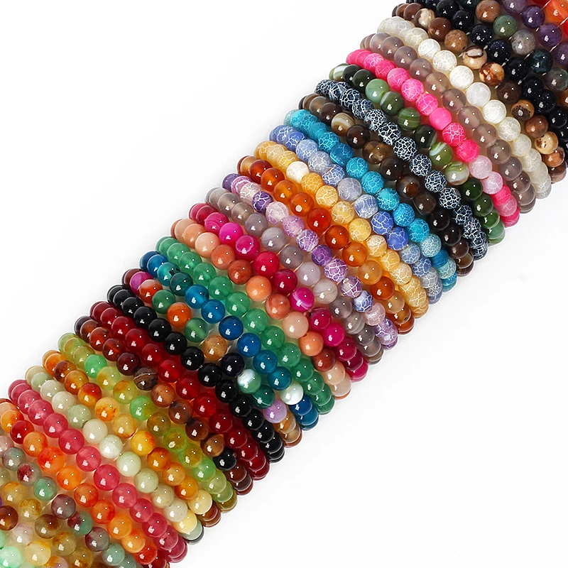 Natural Stone Agates Bracelet for Women 6mm Quartz Onyx Beads Elastic Bracelet Chakra Healing Reiki Yoga Jewelry Gifts Wholesale