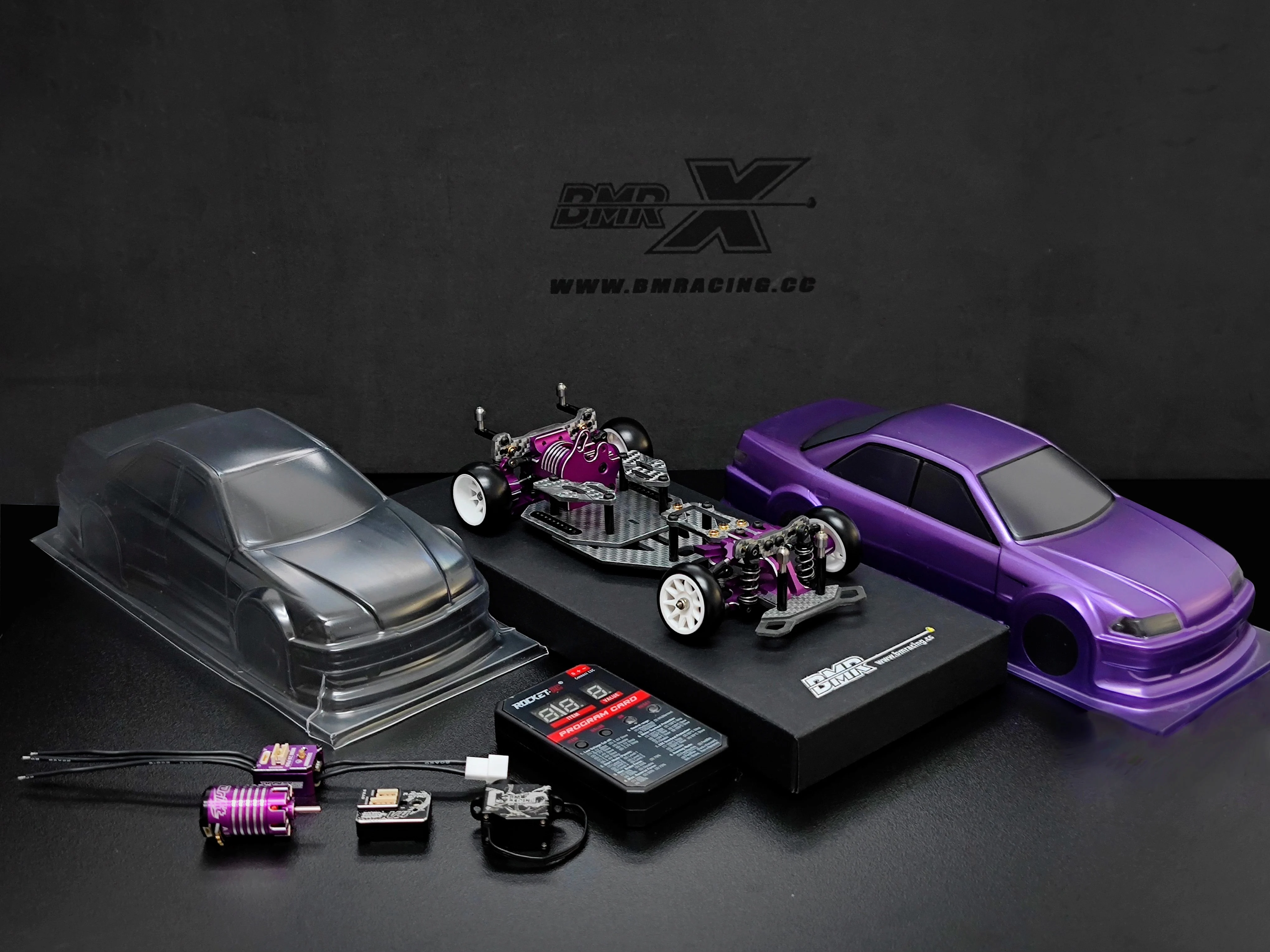BMR-X PRO 퍼플 ARR 버전 1:24 Rwd RC 드리프트 카, 탑 일렉트로닉스 장착, BMRX-PRO-ARR 신제품