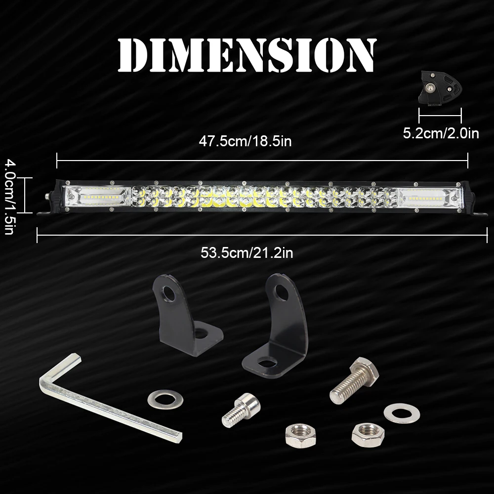 Car 6/15/20inch LED Lighthouse Led Work Light Bar Flood/spot Mixed Beam Off Road