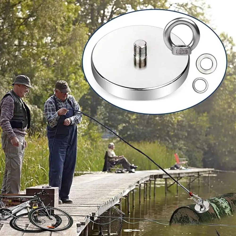 High-Performance Neodymium Magnet with Countersunk Hole and Eyebolt for Heavy-Duty Applications