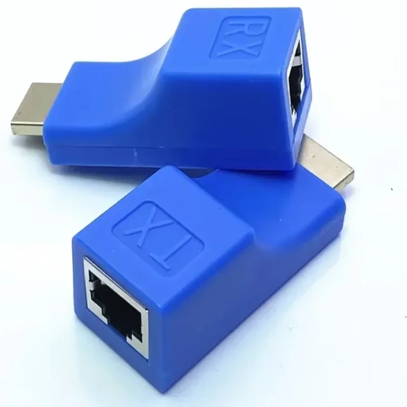1쌍 HDMI to RJ45 어댑터 컨버터 연장기 RJ45 포트 네트워크 30M to RJ45 Over CAT5e / 6 UTP LAN 연장 케이블 어댑터
