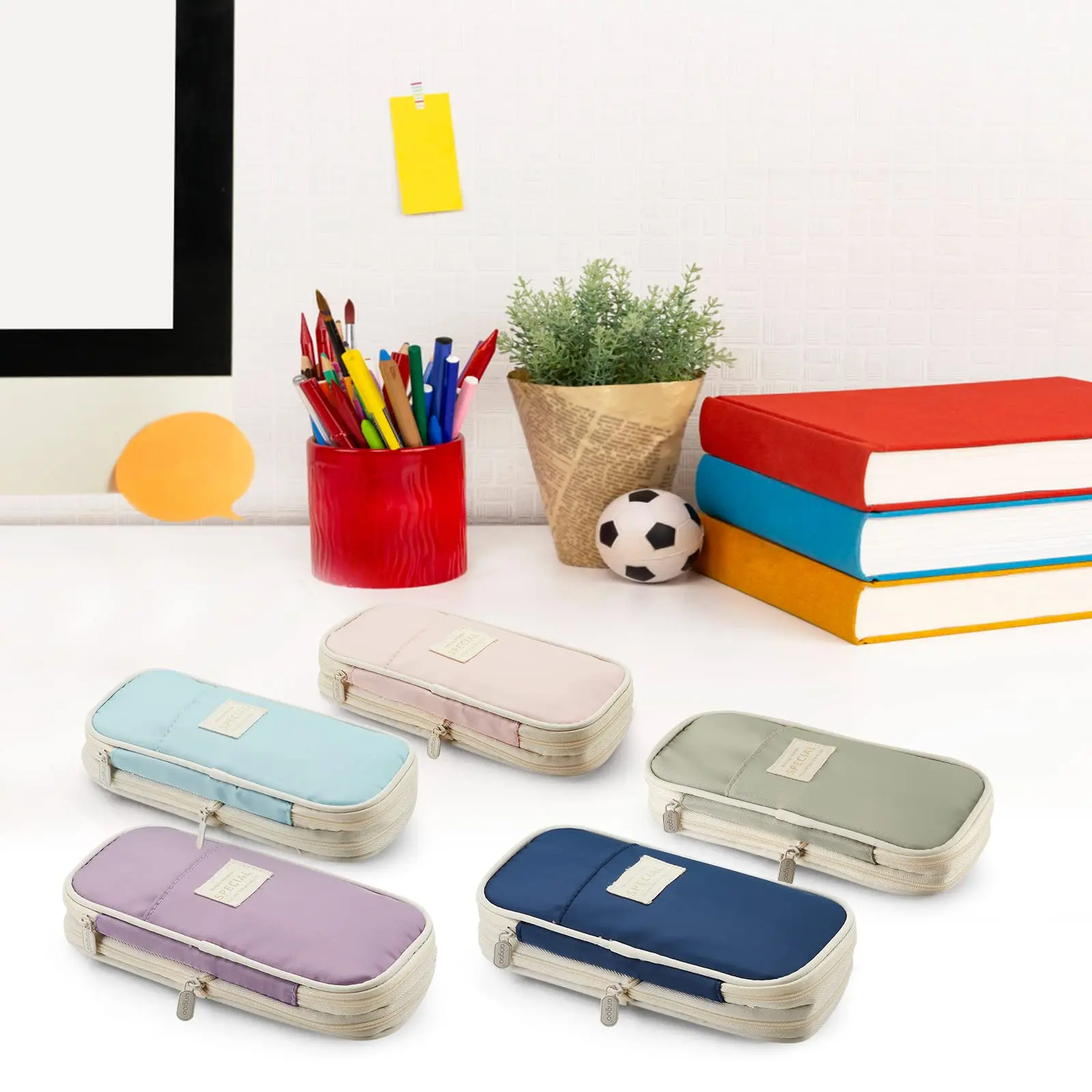ALLY-MAGIC Astuccio Grande Capacità, Impermeabile, Portatile, Per Scuola, Ufficio E Viaggio, Y6SLLBD - 2