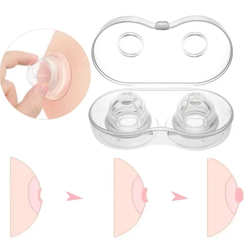 Soft Silicone Nipple Corrector Nipple Suckers Suction Nipple Aspirator Puller Flat Inverted Retraction Nipple Treatment Redress 3