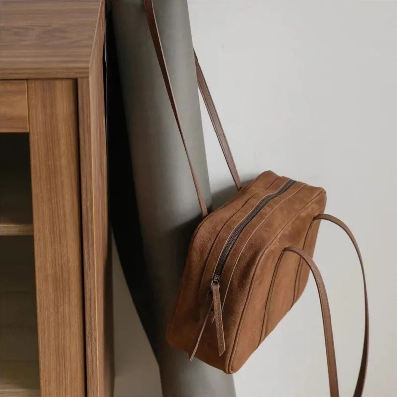 Vintage Pebbled Tote Bag Women Suede Large Capacity Pillow Underarm Bag Ladies Casual Commute Practical Minimalist Shoulder Bags