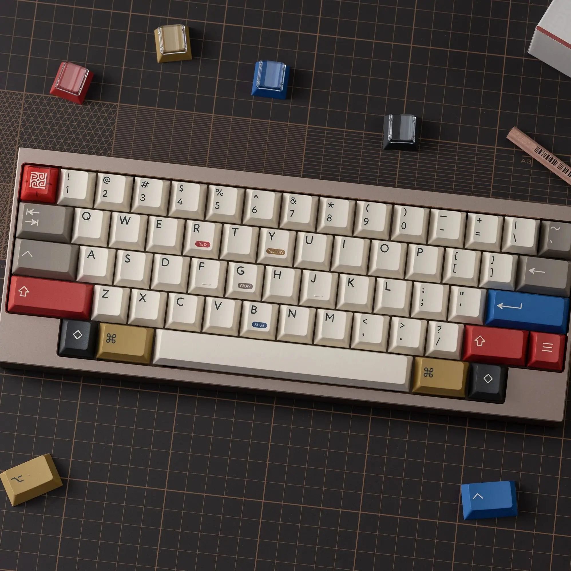 Pbtfans-ダブルインジェクション付きレトロキーボード,Cherry 