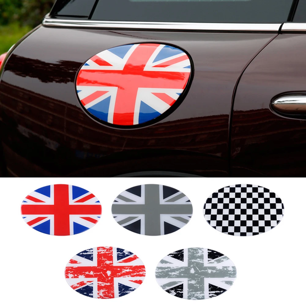 

3D Crystal Epoxy Car Gas Fuel Tank Cap Cover Oil Box Sticker Decoration For M Coope r S 1 J C W F 54 club Car Accessories