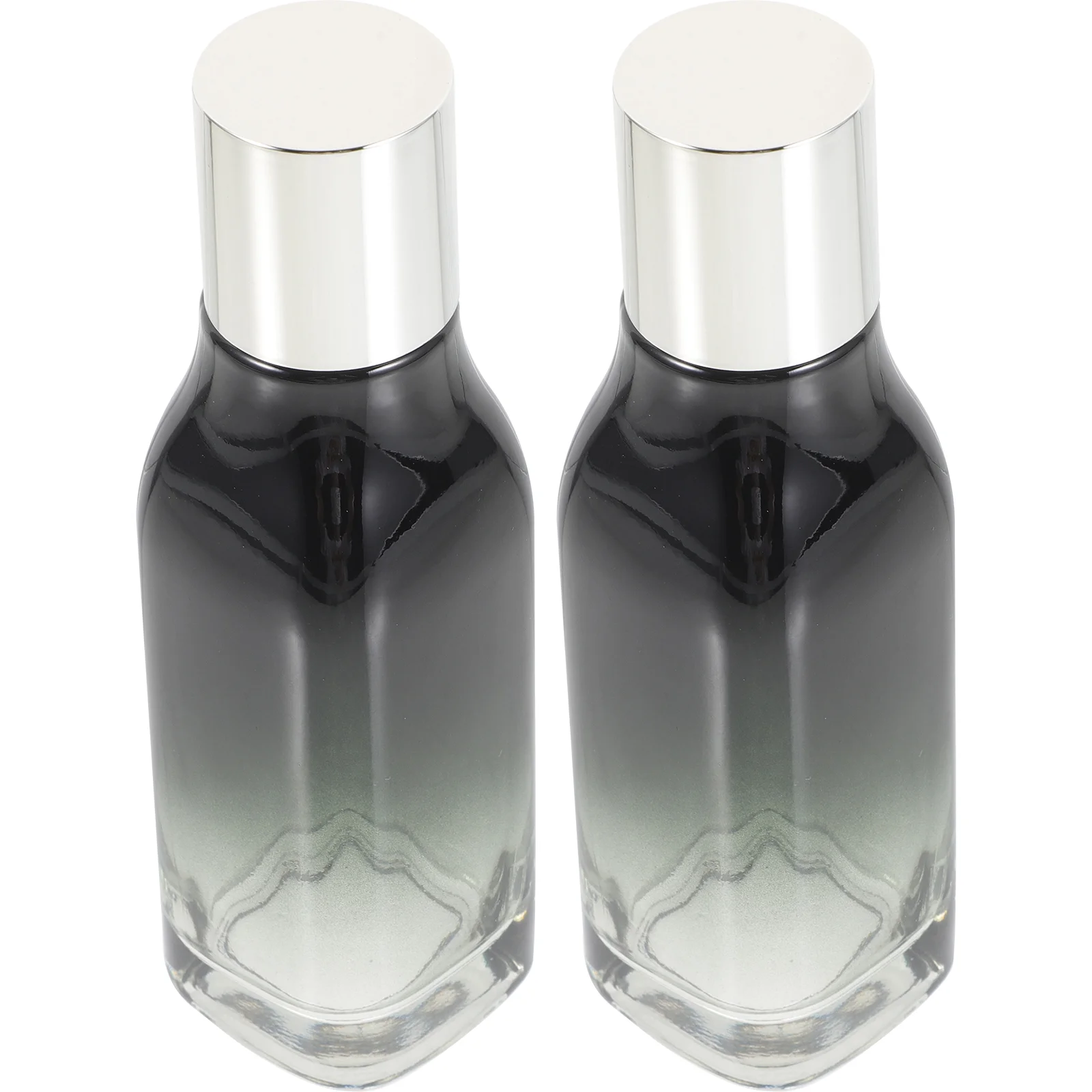 

2 Pcs Makeup Bottles Liquid Essence Lotion Empty Glass Travel Portable
