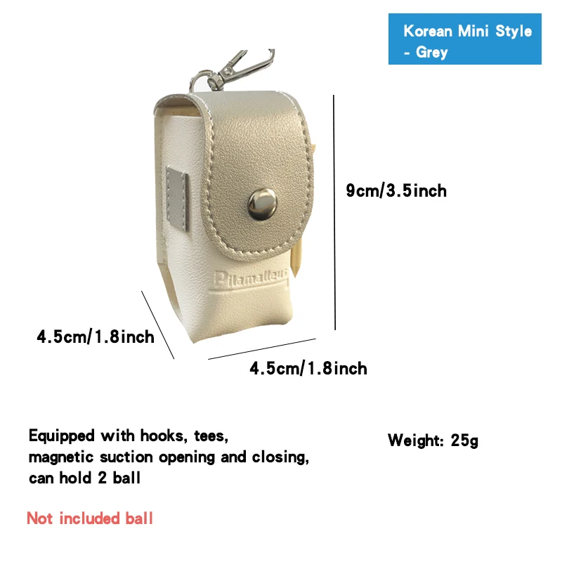 Golf Ball Pouch Bag Golf Small Waist Bag Golf Ball Bag Mini Skull Head Smiling Face Multiple Style Double Ball Outdoor Sports