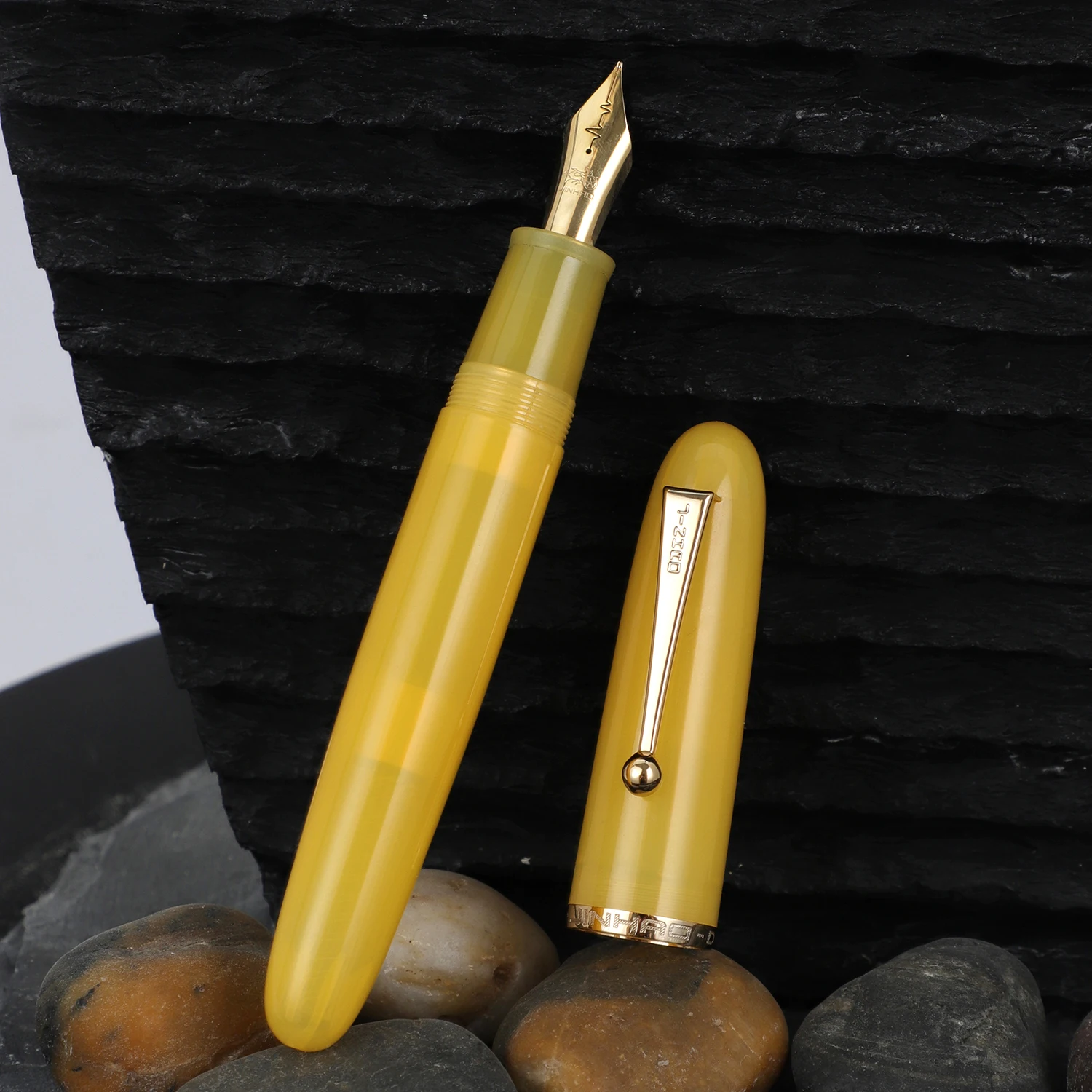 Heartbeat Nib! Jinhao 9019 Fountain Pen #8 /F/M Nib, Ivory Big Size Resin Office Writing Pen with Large Converter