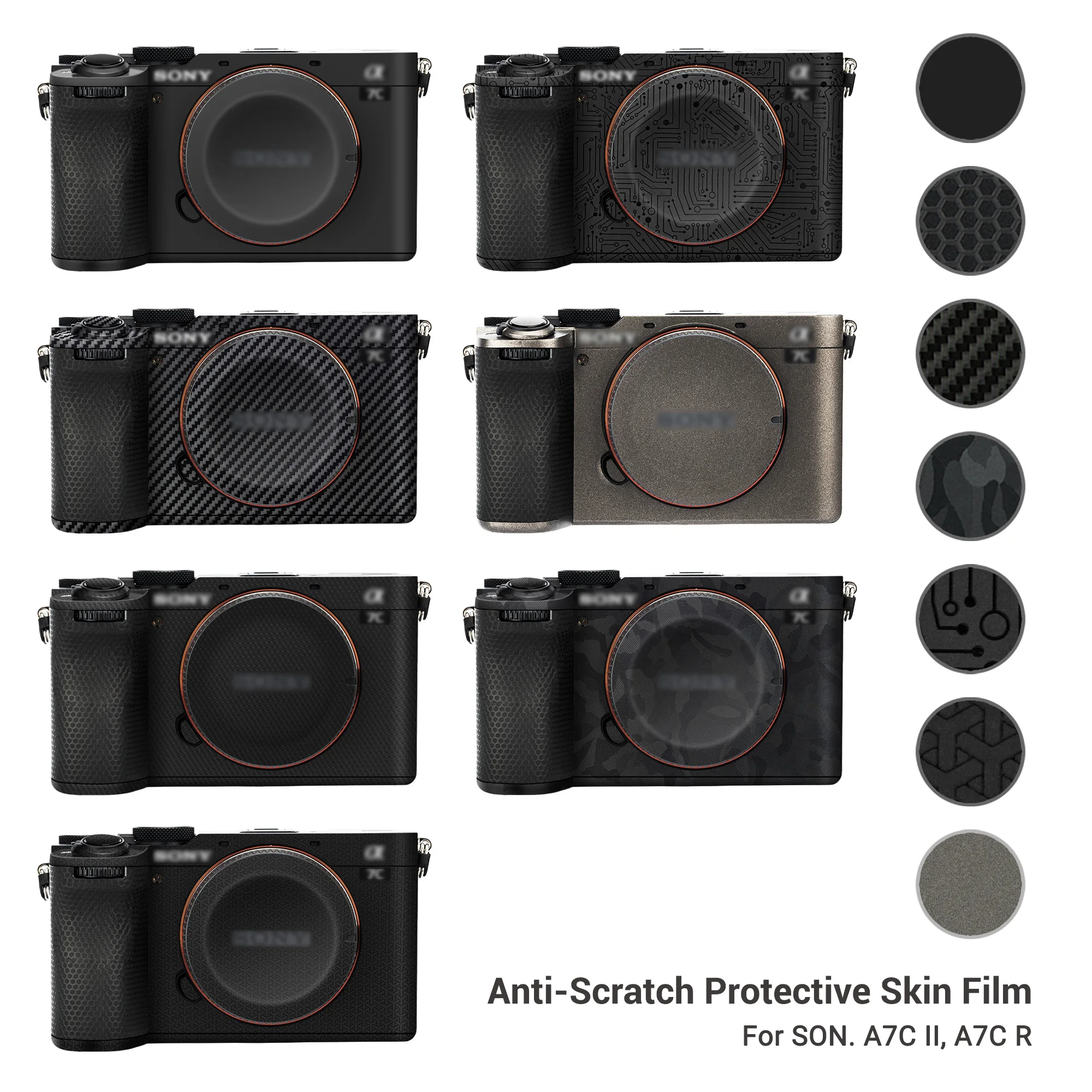 Jjc Adesivo Di Protezione Antigraffio Compatibile Con Sony A7C Ii, A7C R A6700 Custodia Antiscivolo Per Fotocamera