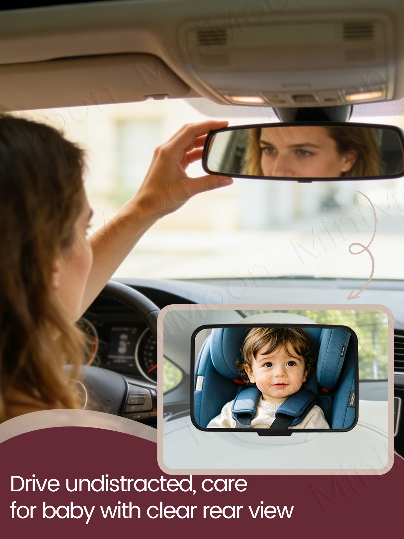 Adjustable Baby Mirror for Tesla 6