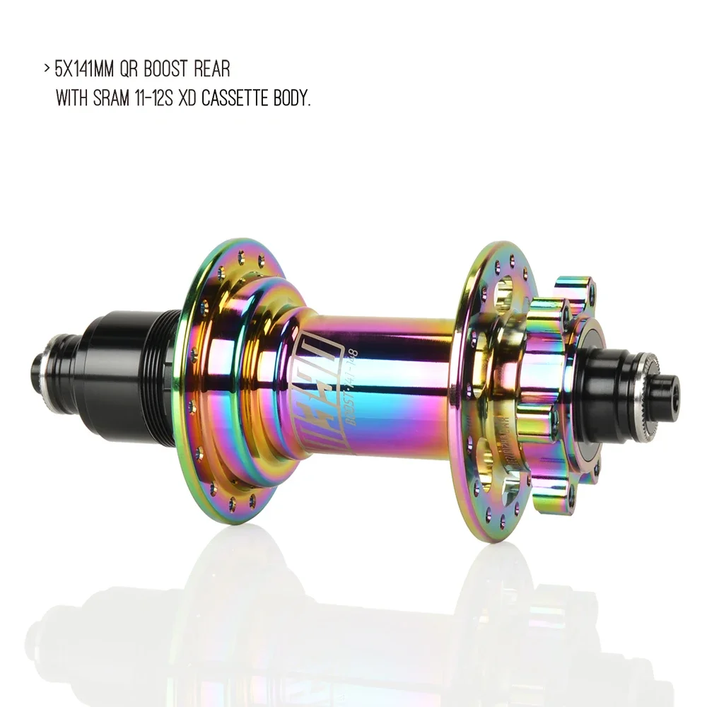 Koozer XM390 부스트 후면 Tpi 헤비 XC 전자 자전거 MTB 자전거 허브 5x141 QR 12x148mm TA 28H 32H 구멍 HG XD MS 10S 11S 12S 용 6 볼트