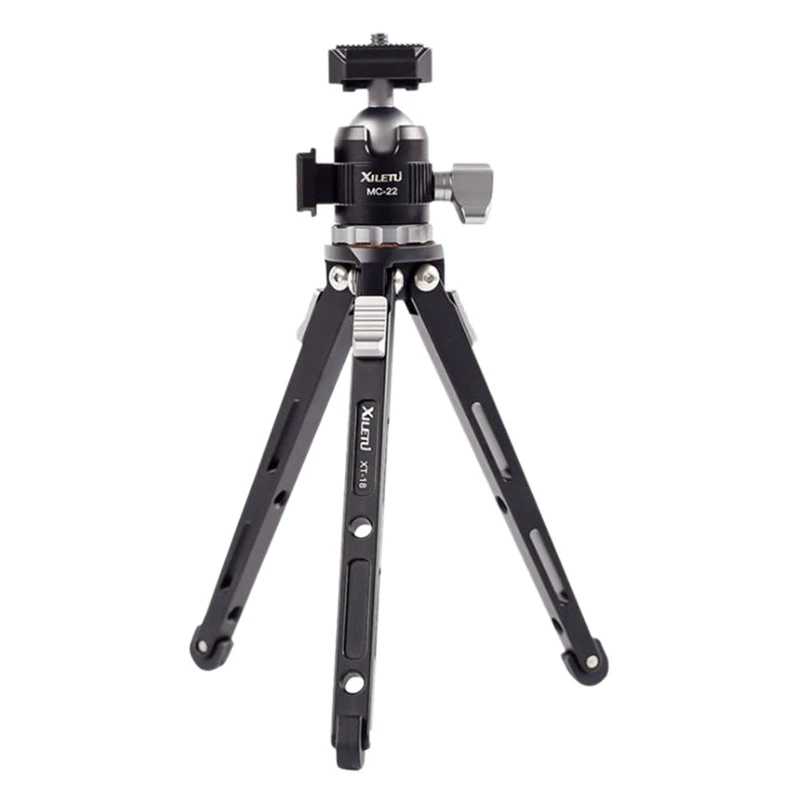 

Camera Tripod Two Section Tripod With 360 Degree Ball Head 1/4 Inch Dual Fast Shoe Board Camera Load Up To 13 Lbs/6 Kg