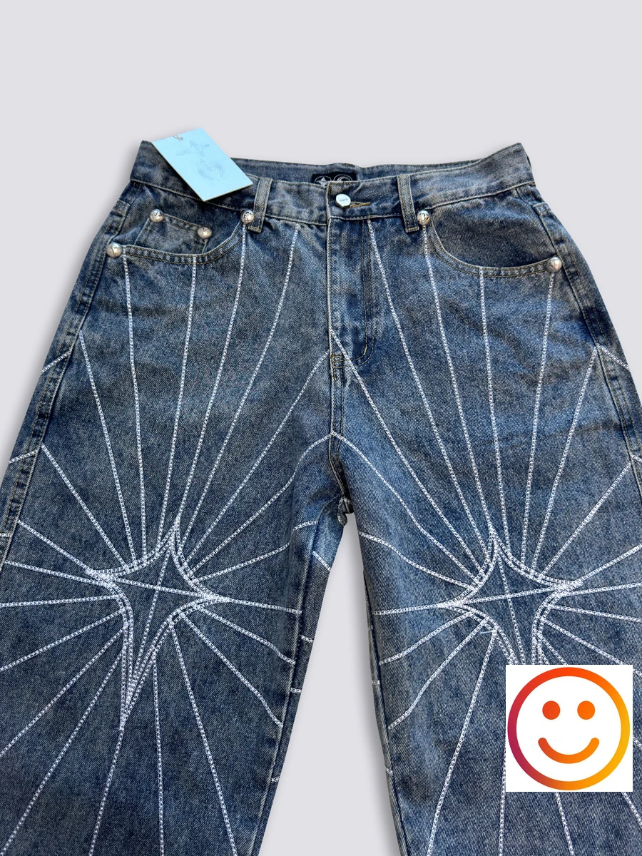 サグクラブ スパイダーウェブ刺繍デニムパンツ サグクラブ スパイダーウェブ刺繍デニムパンツ
